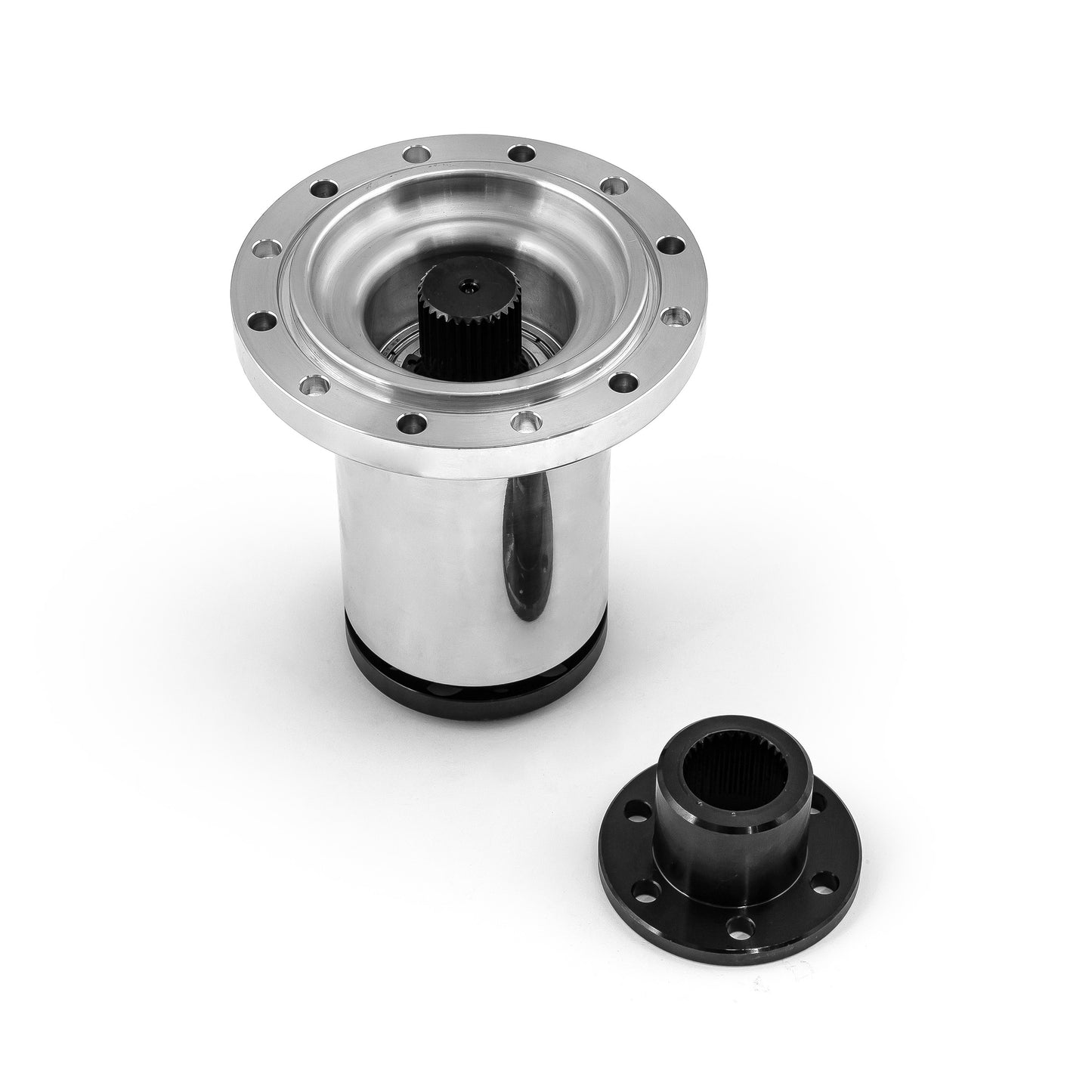 Boquilla de sobrealimentador de aluminio macizo con acoplador de 5,9" de largo