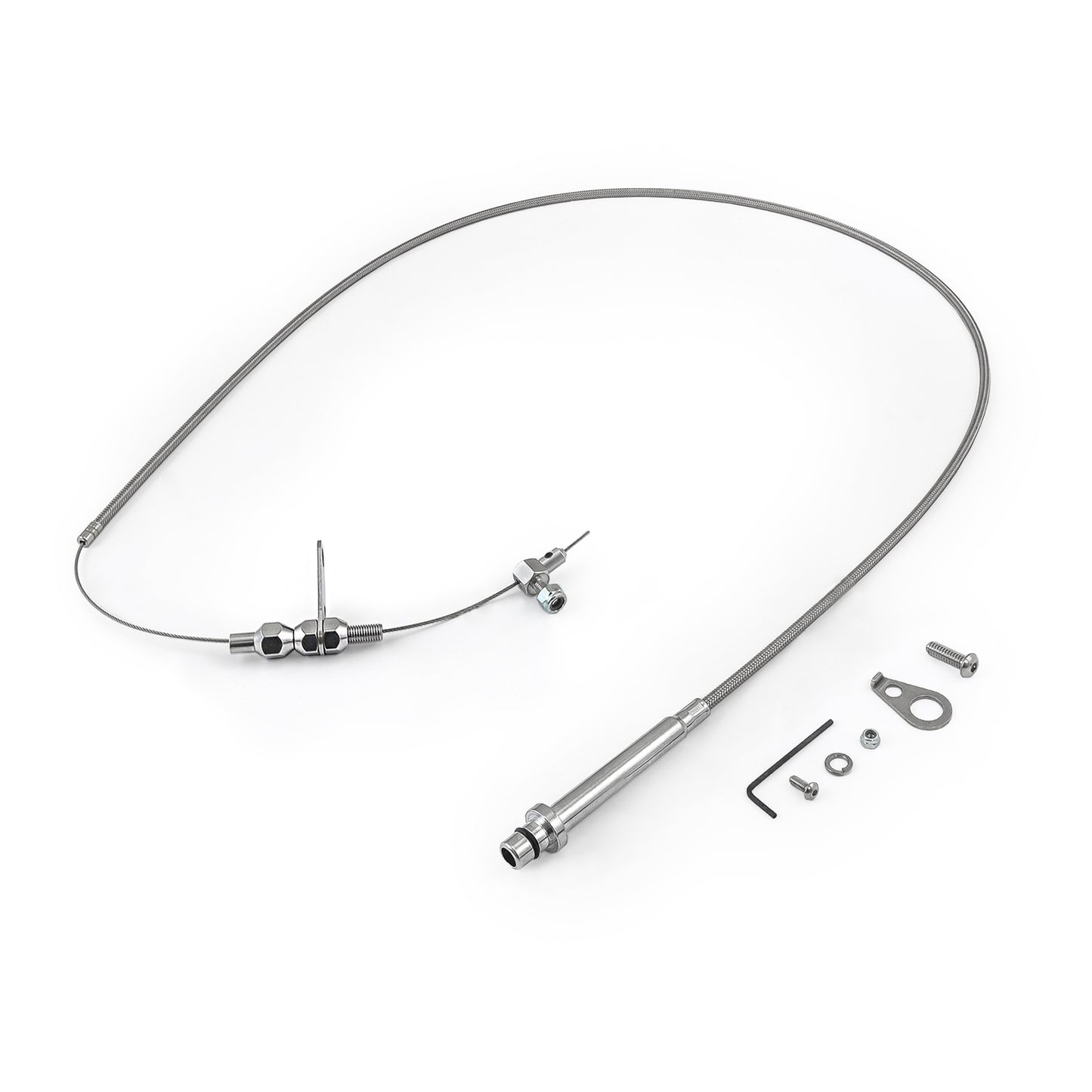 Kit de cable de desconexión trenzado de acero inoxidable de 56" para GM Turbo TH350