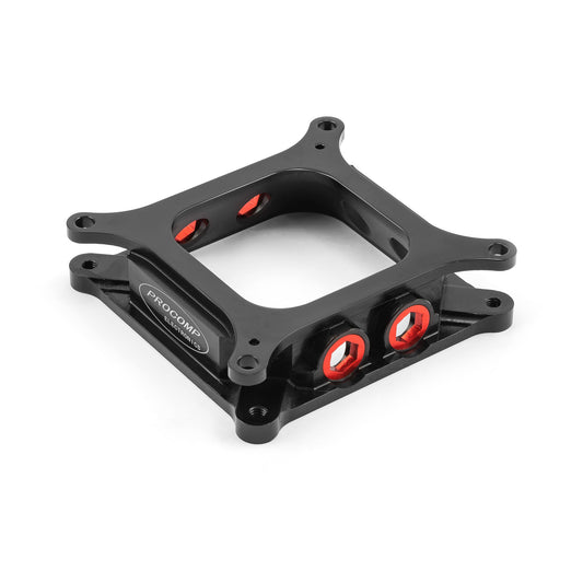 Aluminum 4150 to 4500 CNC Machined Carburetor Spacer w/ Bust Pannels