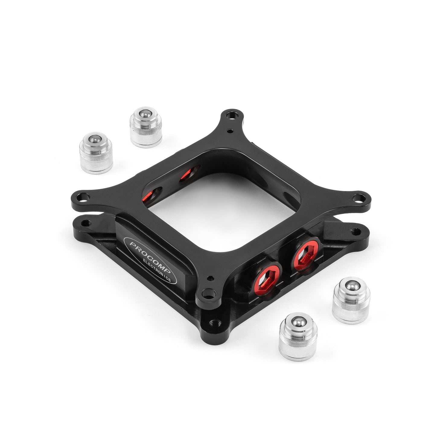 Espaciador de carburador de aluminio 4150 a 4500 mecanizado por CNC con válvulas de retención de panel de ruptura