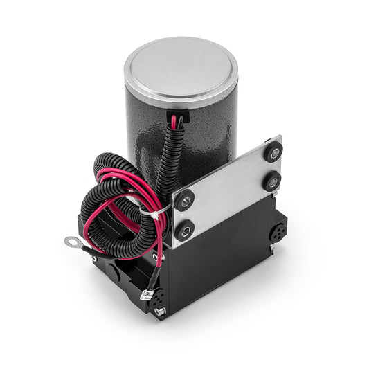 Universal Power Brake Booster 12V Electric Vacuum Pump Kit - Black