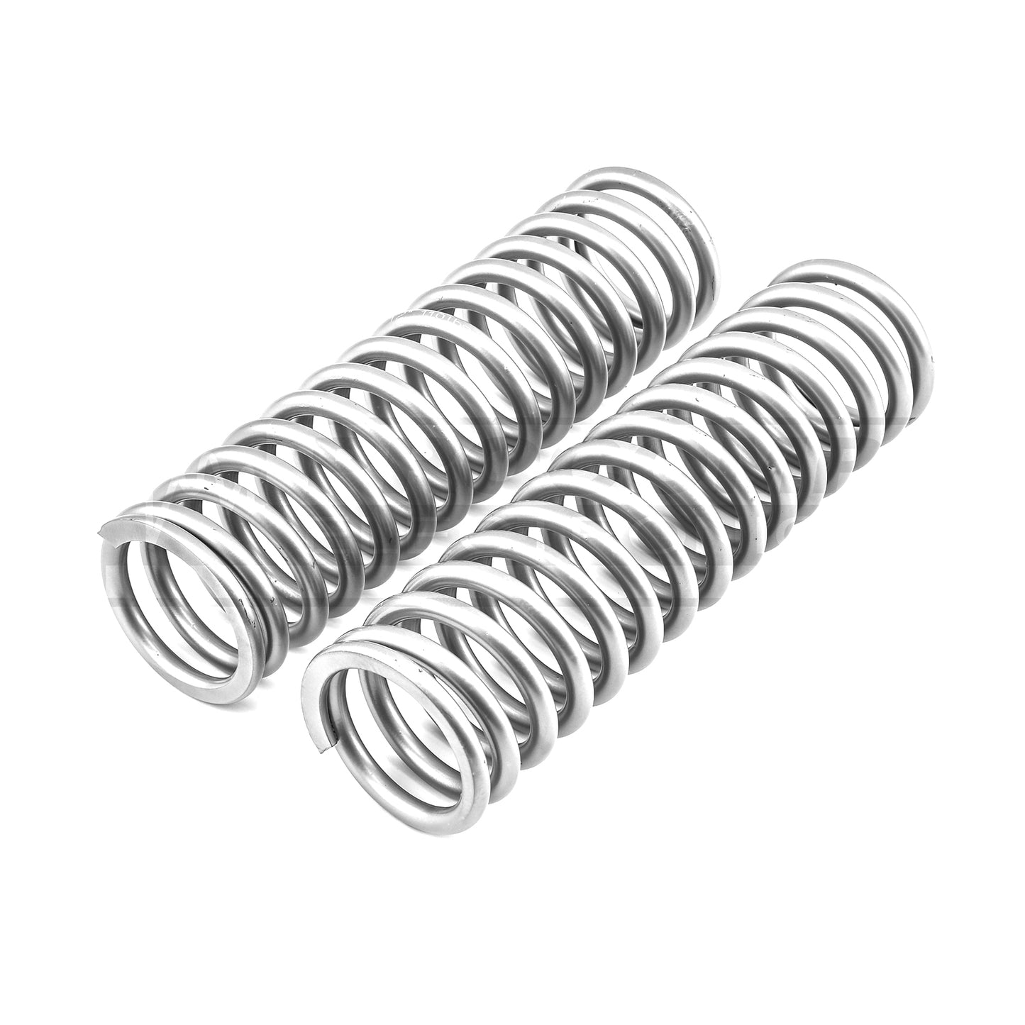 Resortes helicoidales para amortiguadores de 12" de alto, 110 lb/pulg. de índice de elasticidad - Plateados (par)