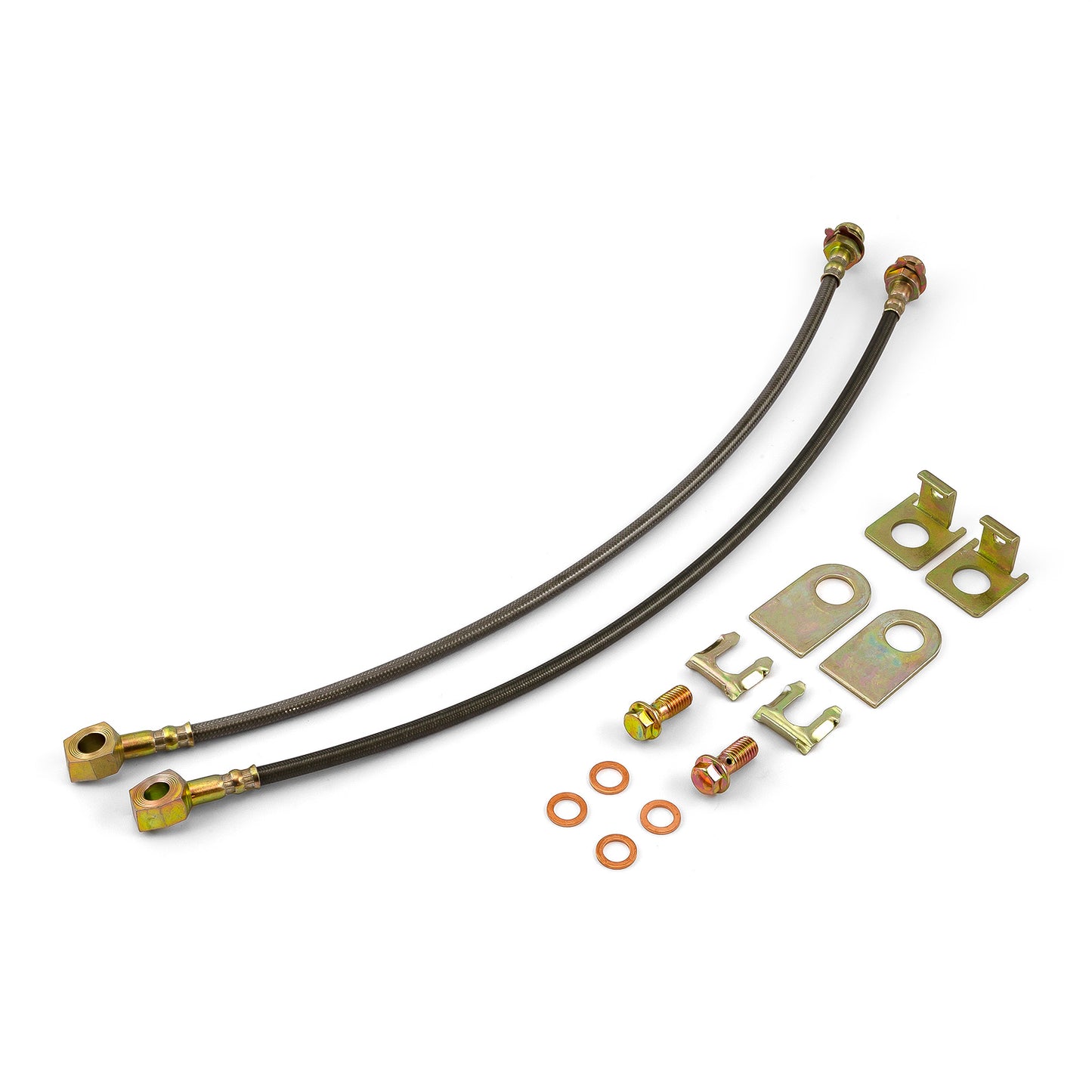 Cables de freno de acero inoxidable de 10 mm y 45,7 cm de largo (par) con herrajes