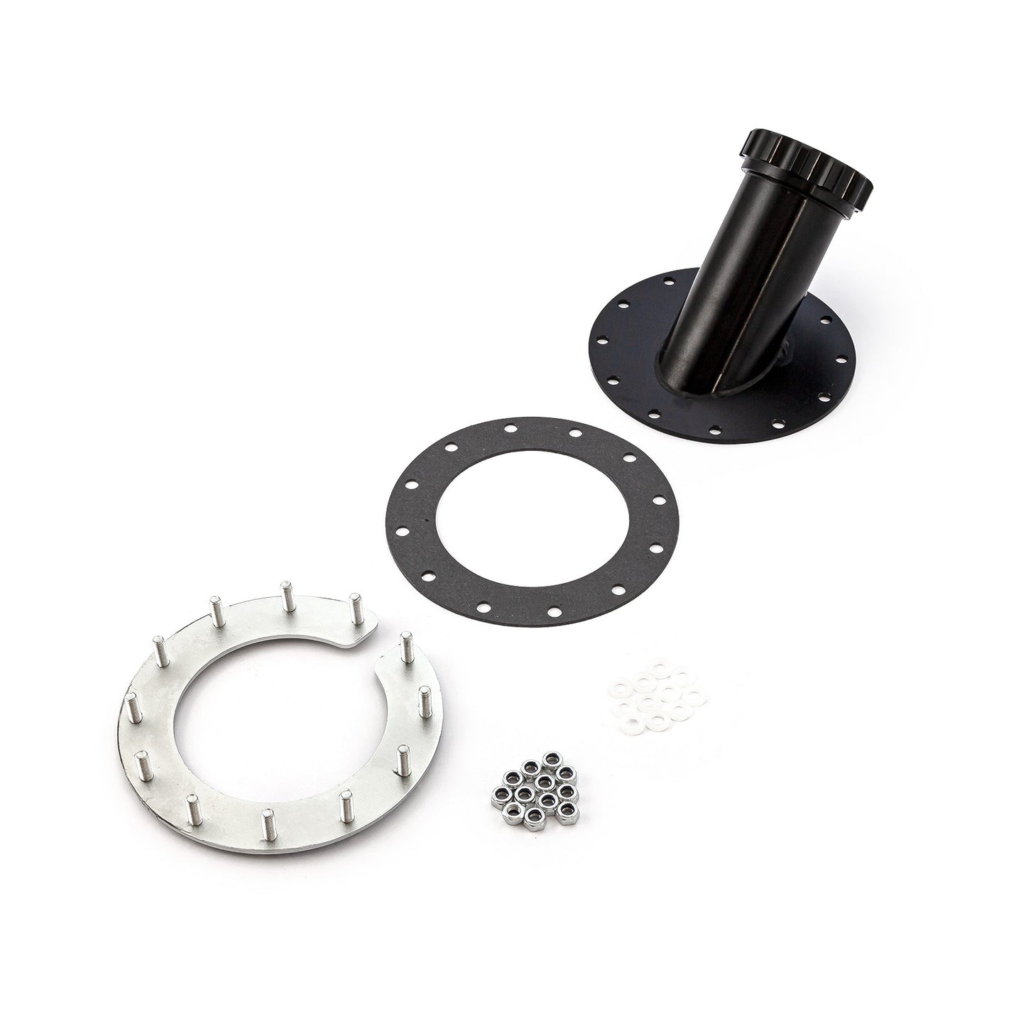 Cuello de llenado rápido de celda de combustible de aluminio negro de 45 grados