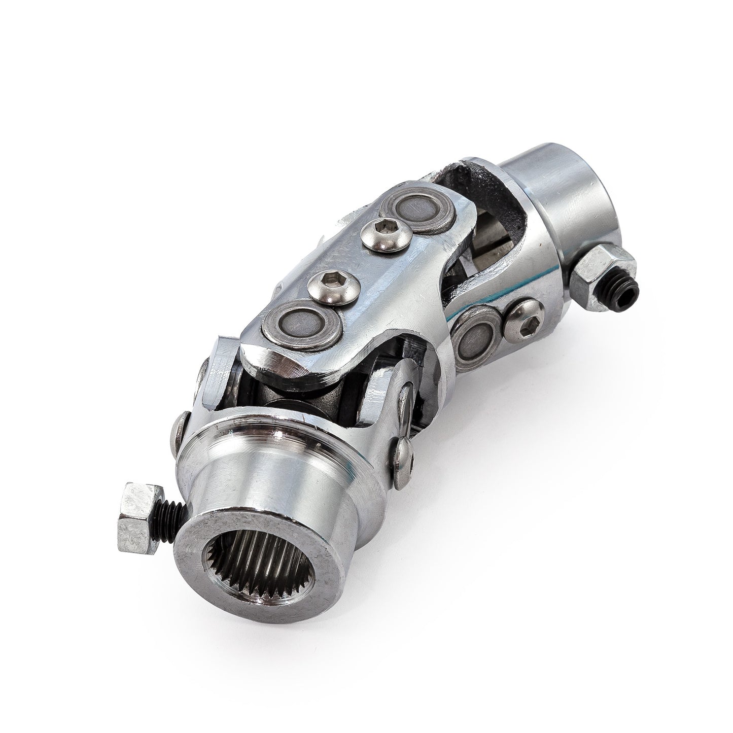 Junta universal de dirección de acero inoxidable de 3/4"-30 estrías x 3/4" doble D