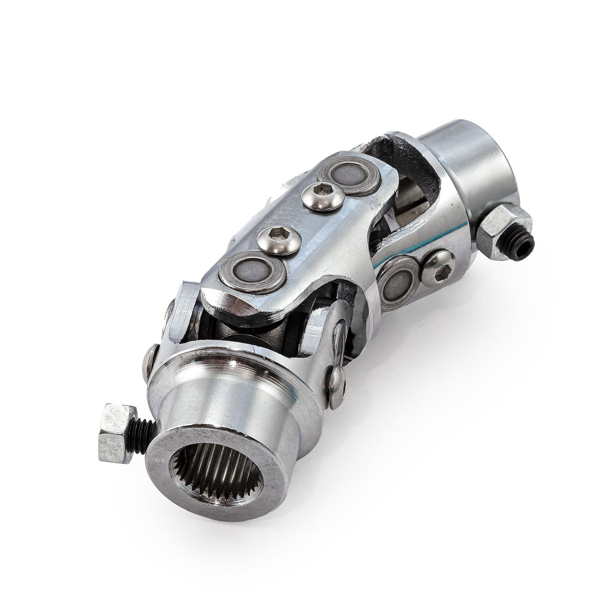 Junta universal de dirección de acero inoxidable de 3/4"-30 estrías x 3/4" doble D