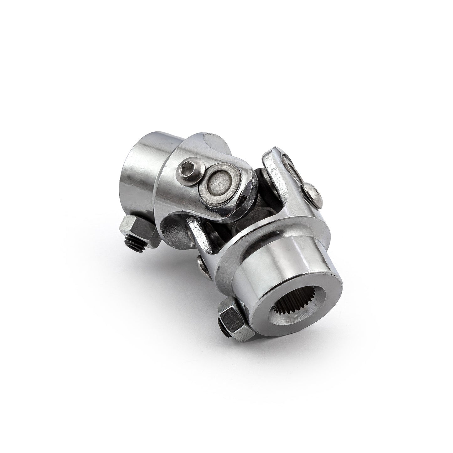 Junta universal de dirección de acero inoxidable de 9/16"-26 estrías x 3/4" doble D