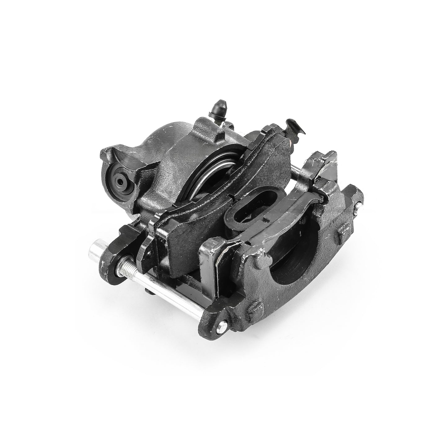 Calibrador delantero pequeño GM 1978-1988, métrico, pasador de 5,5", lado derecho, entrada de 7/16"