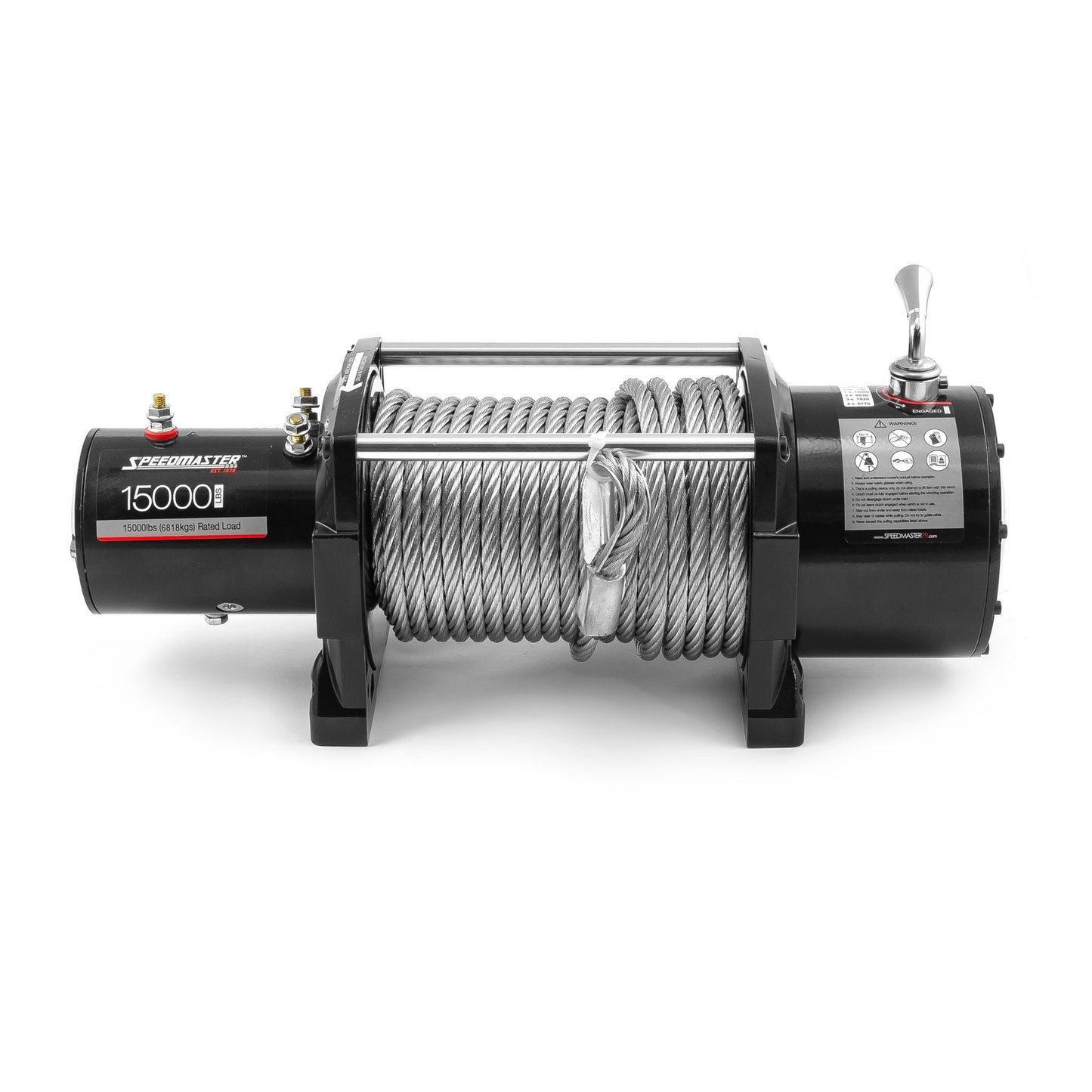 Kit de cabrestante eléctrico 4x4 de 12 V y 15 000 lb (6803 kg) con control remoto inalámbrico