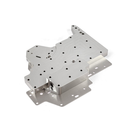 Transmisión GM 4L80 de aluminio billet con cuerpo de válvula manual completo - Plateado