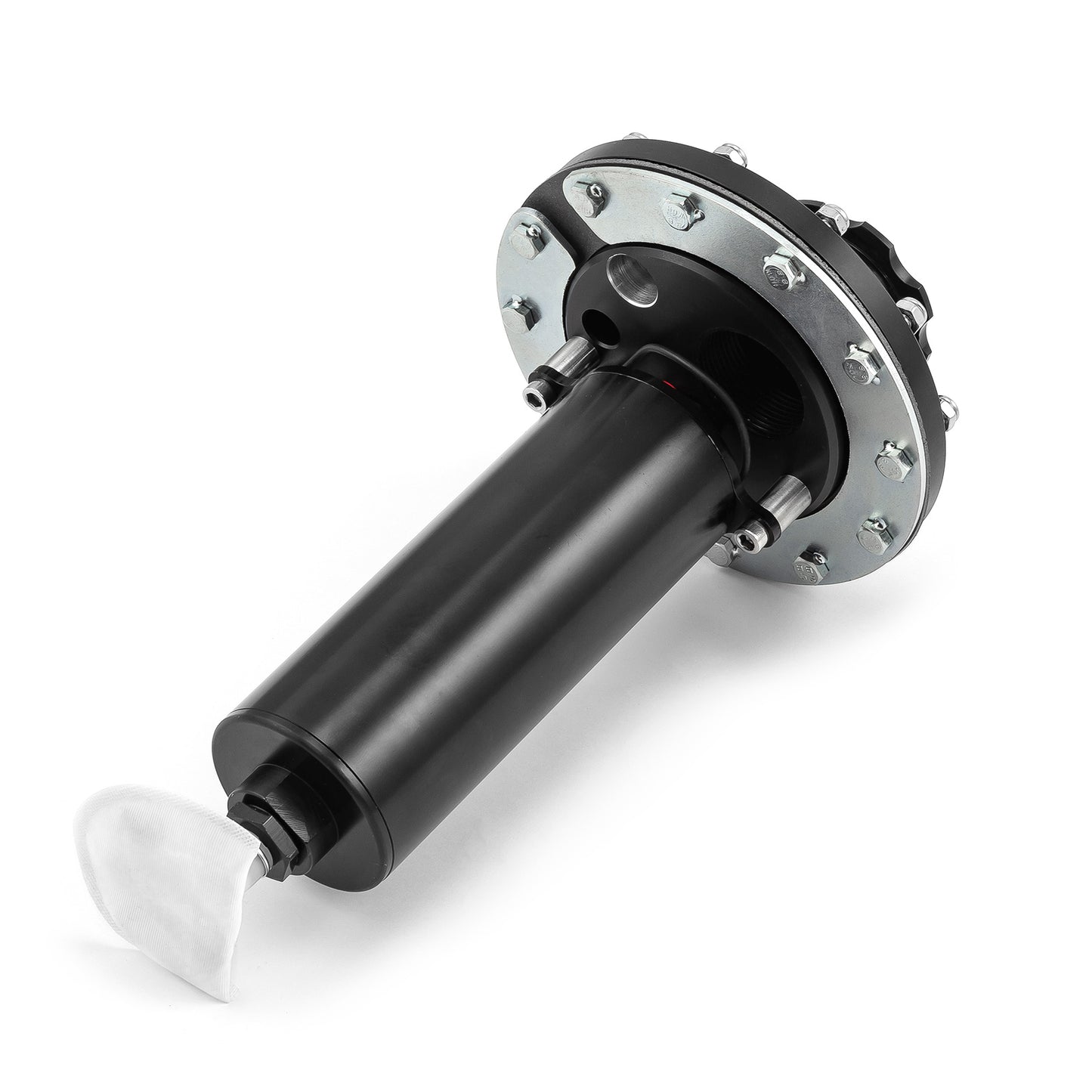 Bomba de combustible eléctrica individual de aluminio billet negra con ajuste universal en el tanque