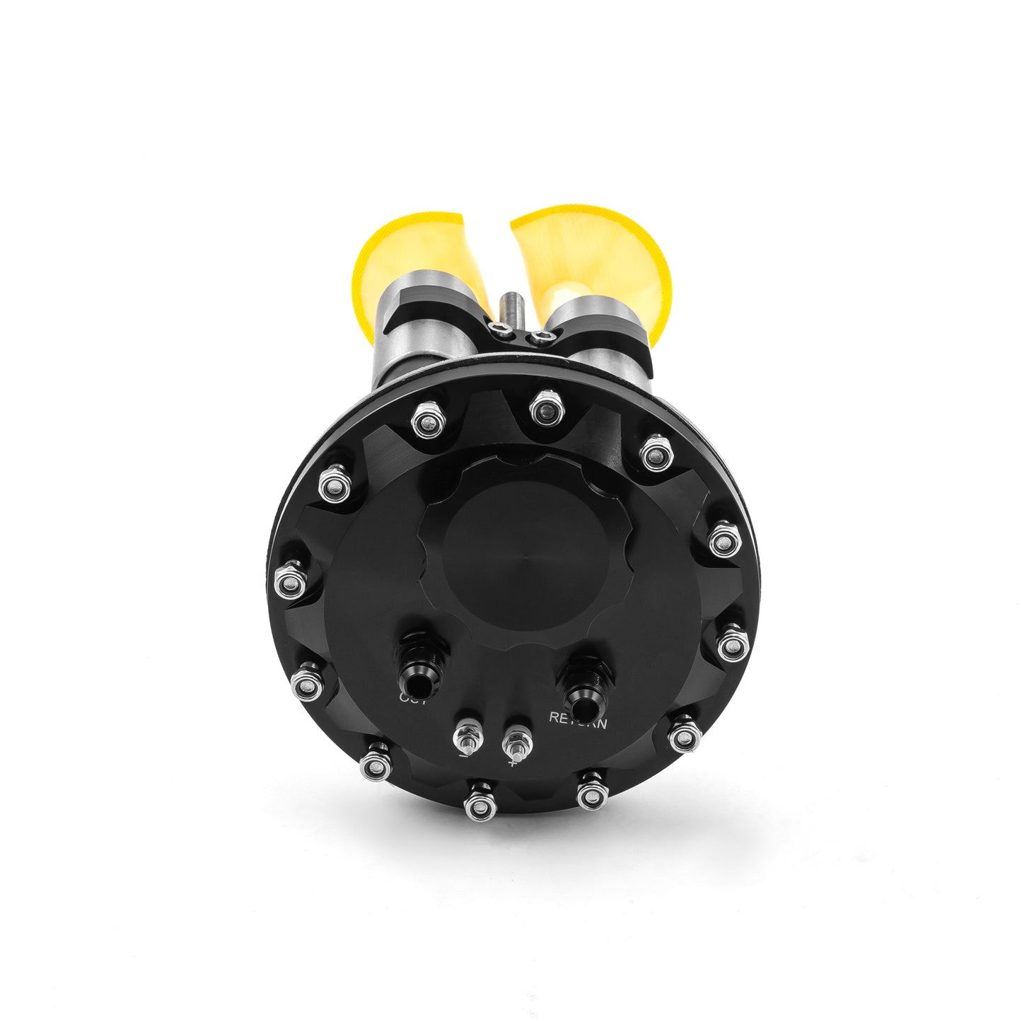 Bomba de combustible eléctrica sin escobillas doble de ajuste universal en el tanque, de aluminio billet negro