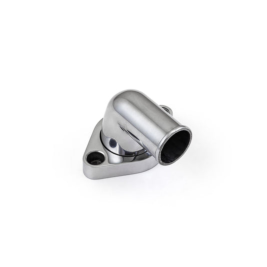 Chevy SBC 350 90 Degree Swivel Aluminum Thermostat Housing Water Neck Polished