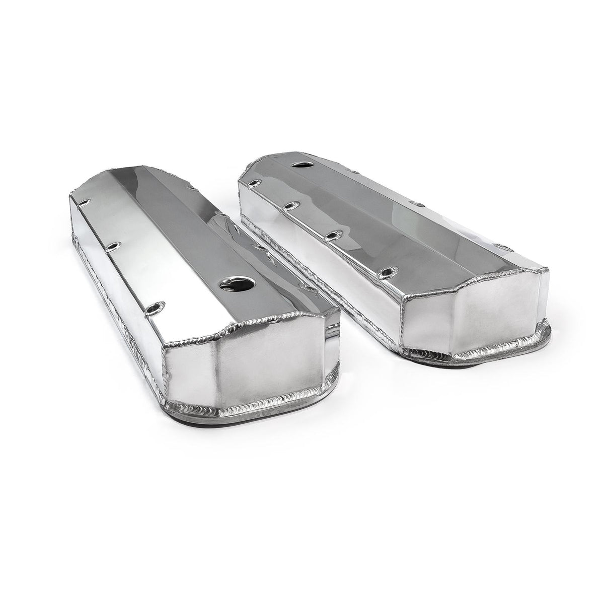 Tapas de válvulas Chevy BBC 454 fabricadas con pernos largos, pulidas y altas, con orificio (sin pernos)