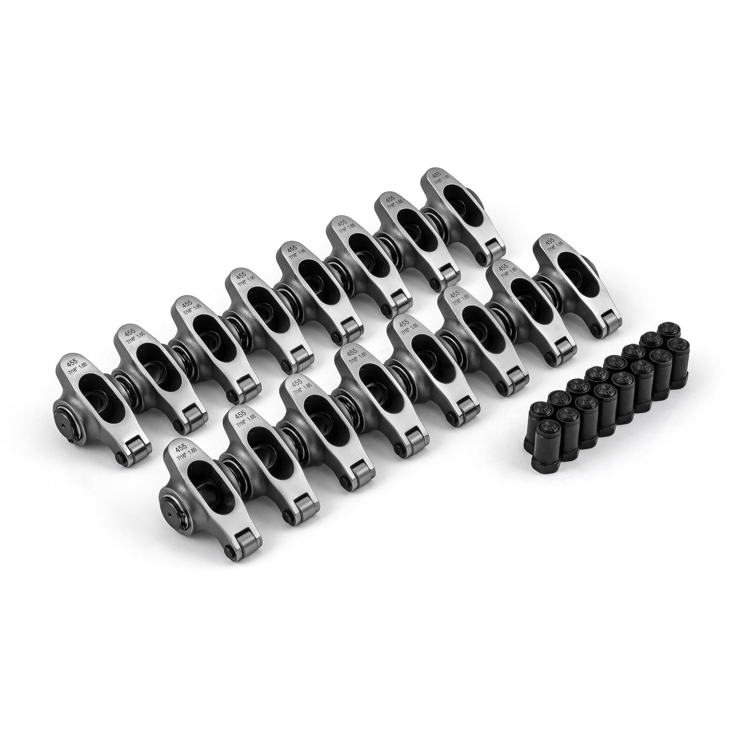 Balancines de rodillos de acero inoxidable de 7/16" con relación de 1,65 para Pontiac 265, 350, 400 y 455