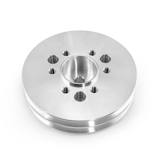 Polea de transmisión de accesorios de 2 ranuras para supercargador Chevy SBC 350 2v