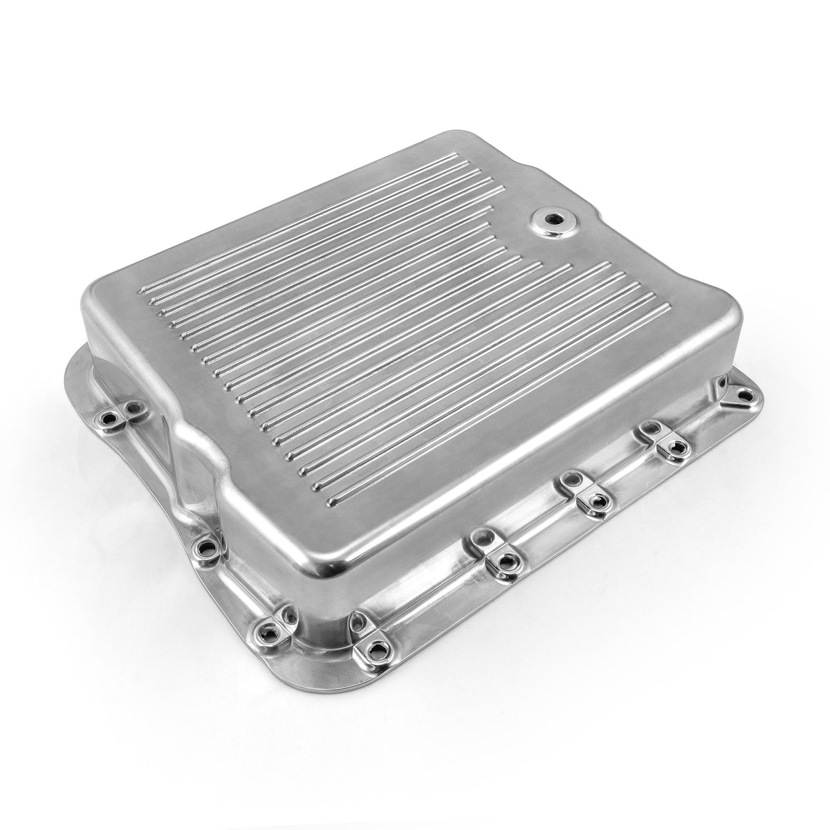 Turbo 700R4 Finned Aluminum Transmission Oil Pan Set Polised (w/Bolts & Gasket)