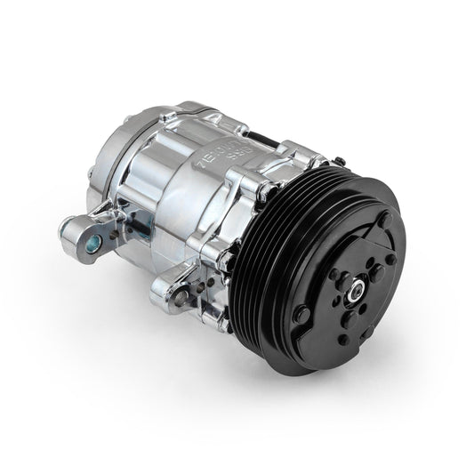 Serpentine Belt Sanden Style 7176 Small Body Chrome AC Air Compressor