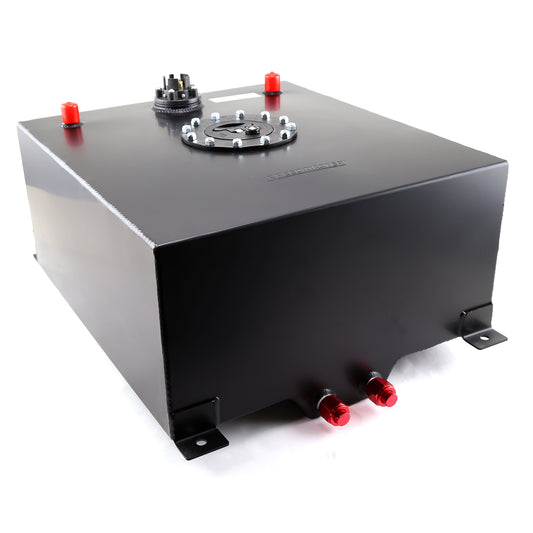 Celda de combustible de aluminio negro de 15 galones/60 litros con unidad de envío