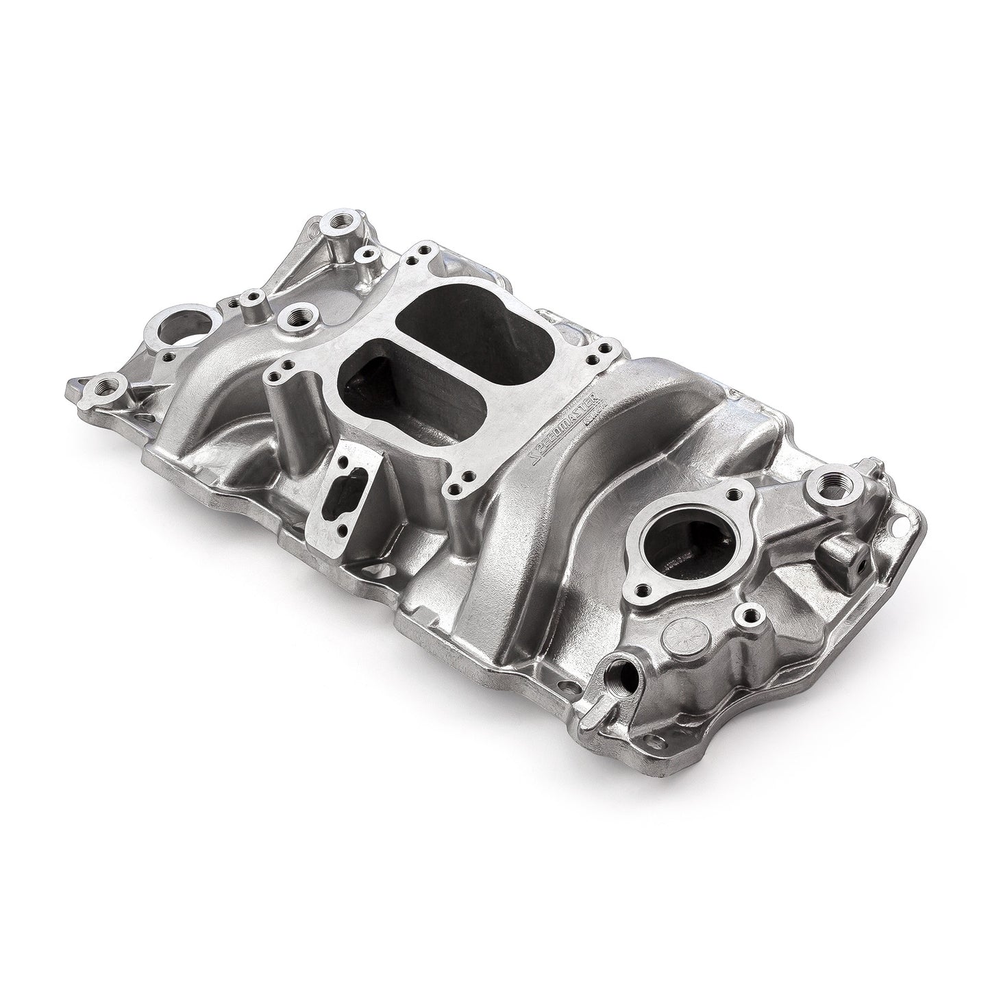 Colector de admisión de aluminio de baja altura para Chevy SBC 350 1957-95 (sin EGR) [Pulido]