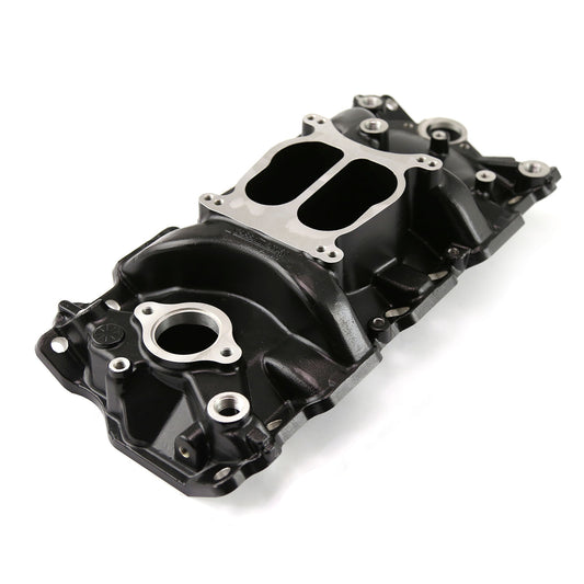 Chevy SBC 350 1957-95 (Non EGR) LowRise Aluminum Intake Manifold [Black]
