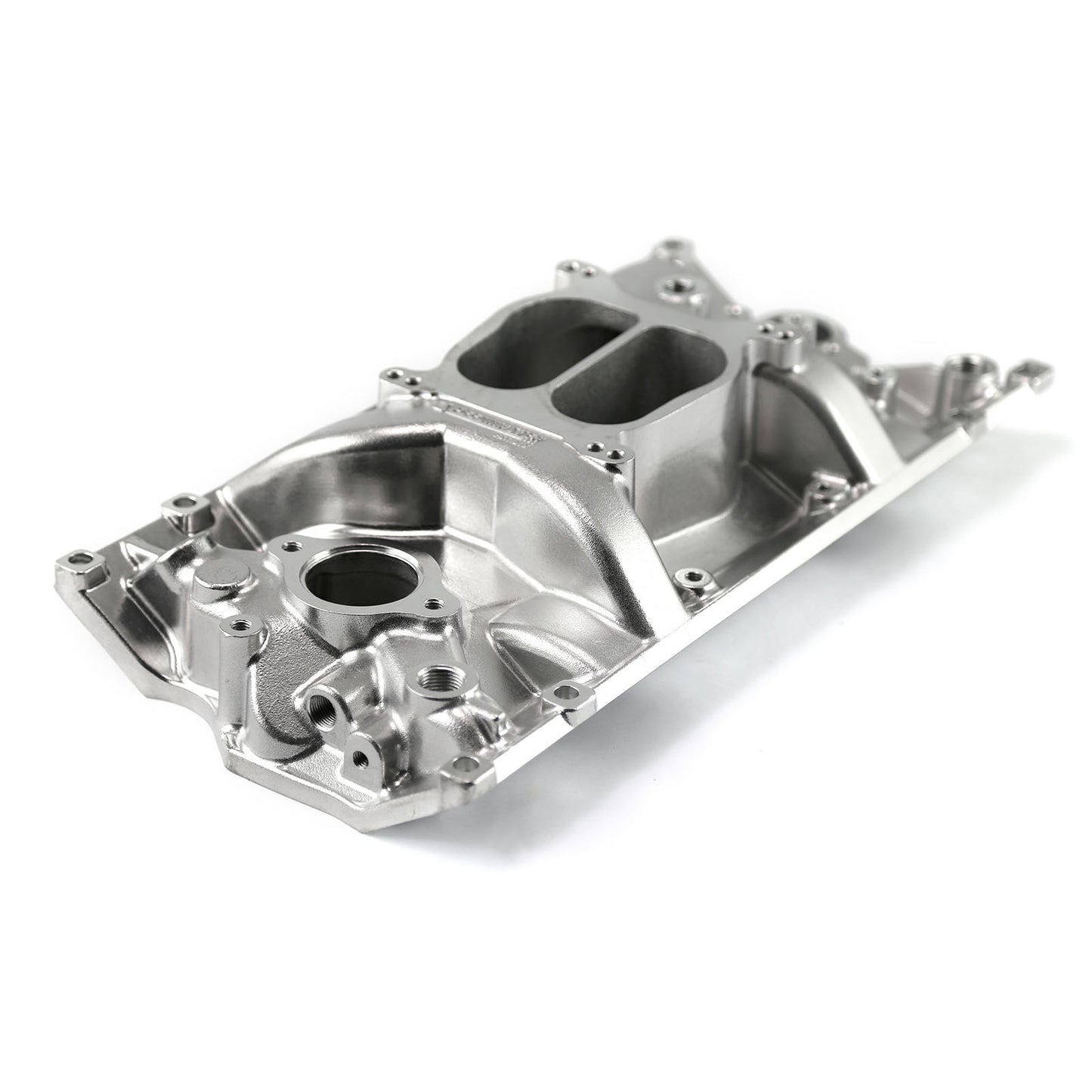 Colector de admisión de aluminio Vortec LowRise para Chevy SBC 350 [pulido]