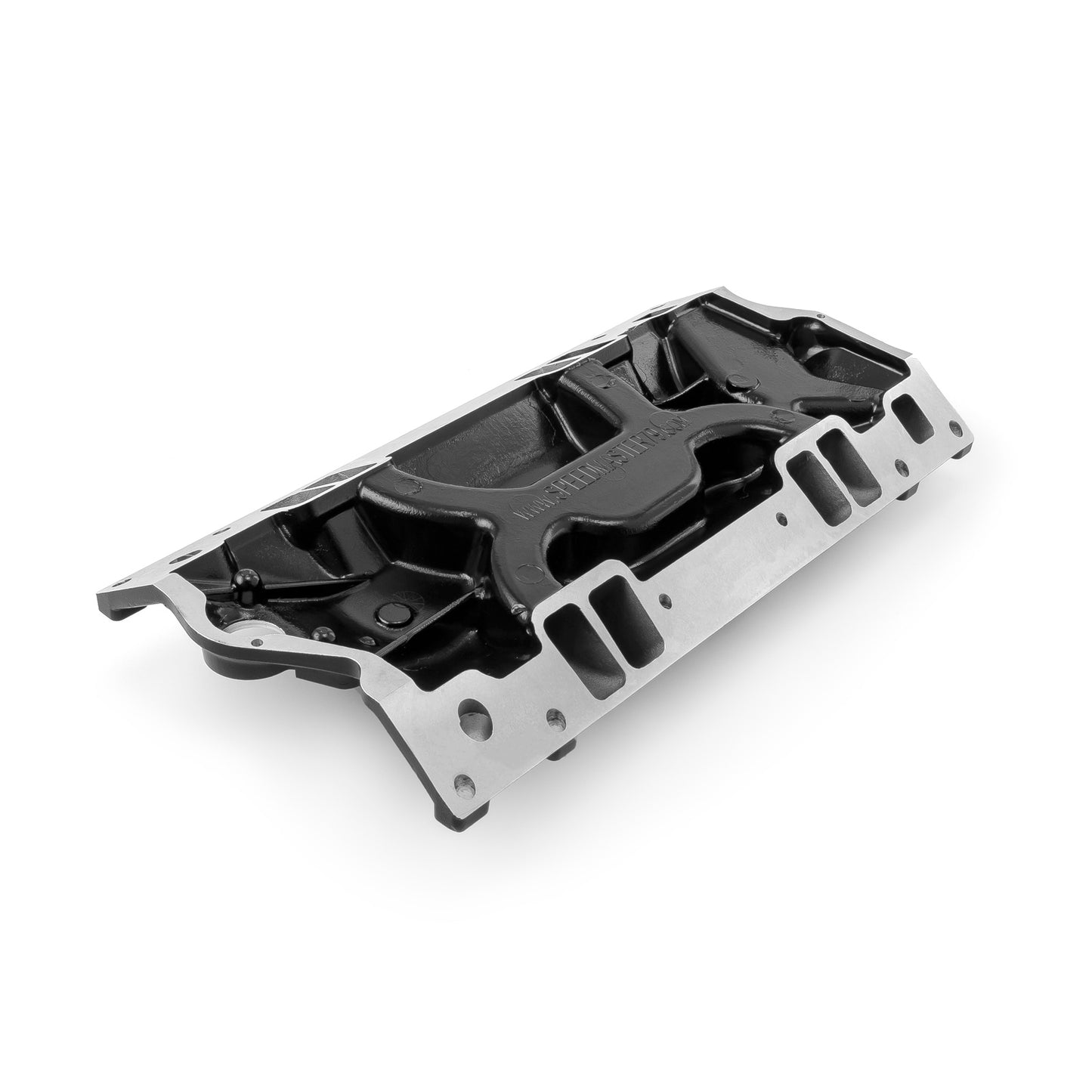 Colector de admisión de aluminio Vortec LowRise para Chevy SBC 350 [Negro]
