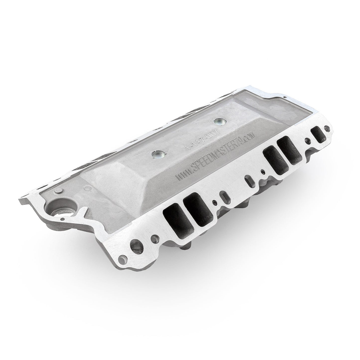 Colector de admisión de aluminio de altura media para Chevy SBC 350 1957-95 [satinado]
