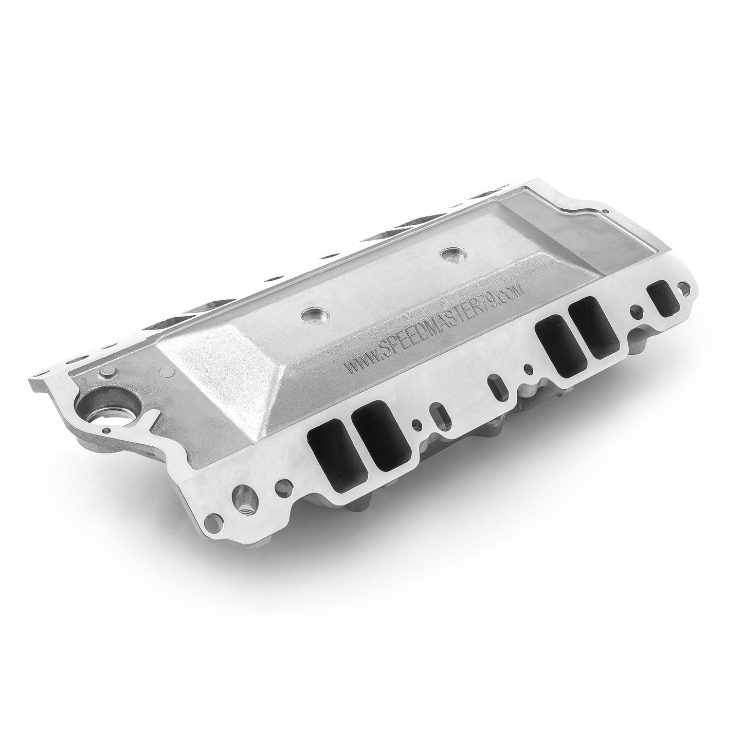 Colector de admisión de aluminio de perfil medio para Chevy SBC 350 (1957-95) [pulido]