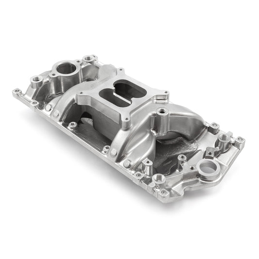 Colector de admisión de aluminio Vortec MidRise Air para Chevy SBC 350 [pulido]