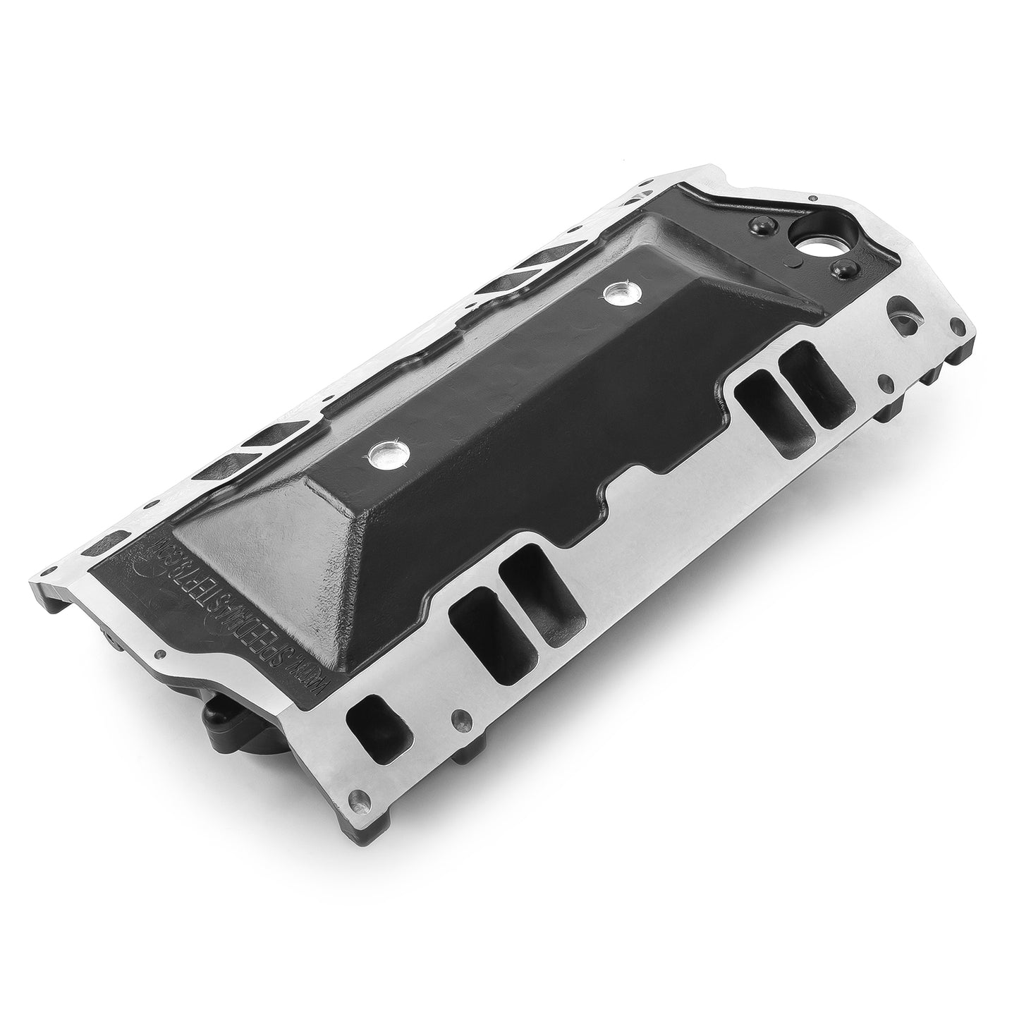 Colector de admisión de aluminio Vortec MidRise Air para Chevy SBC 350 [Negro]