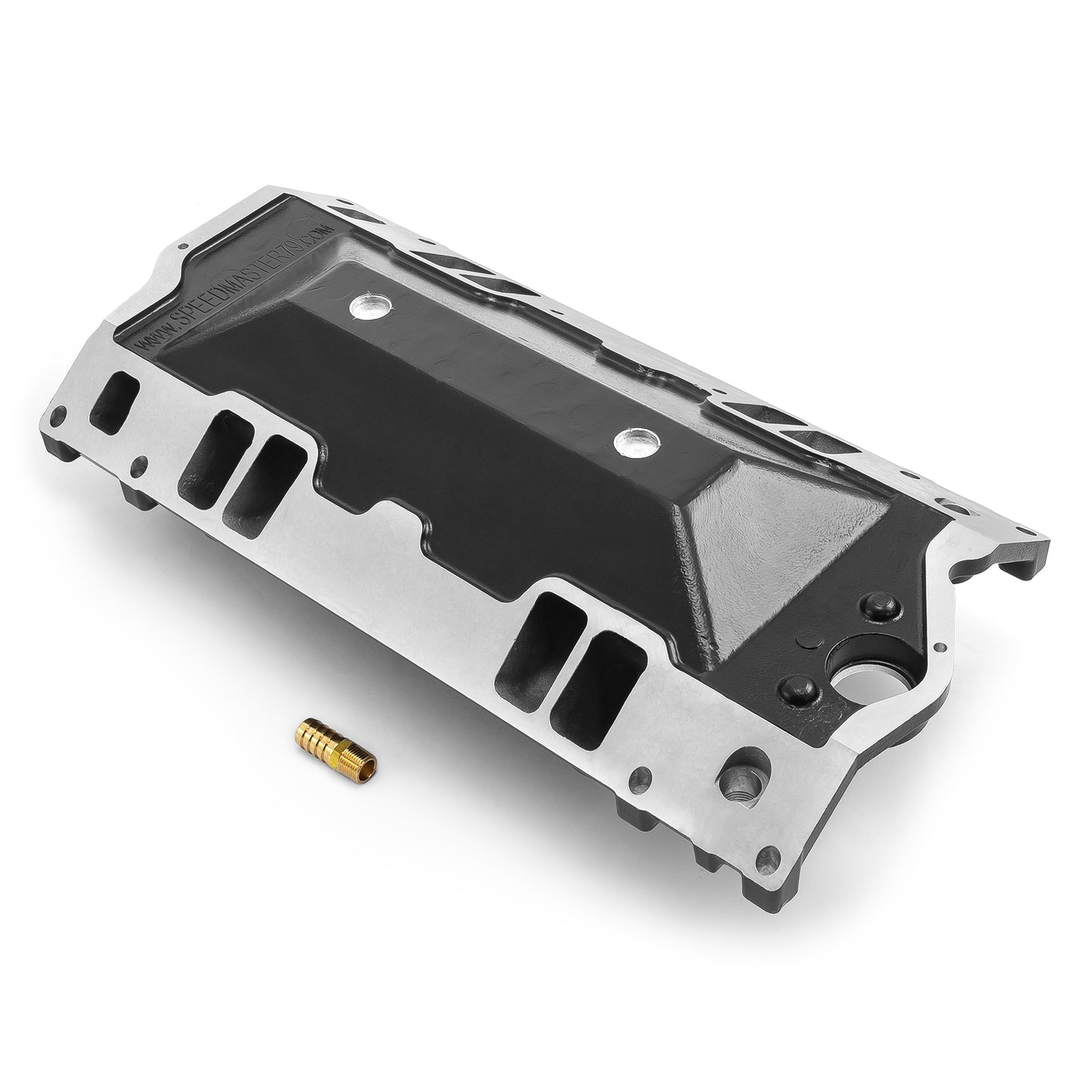 Colector de admisión de aluminio Vortec MidRise Air para Chevy SBC 350 [Negro]