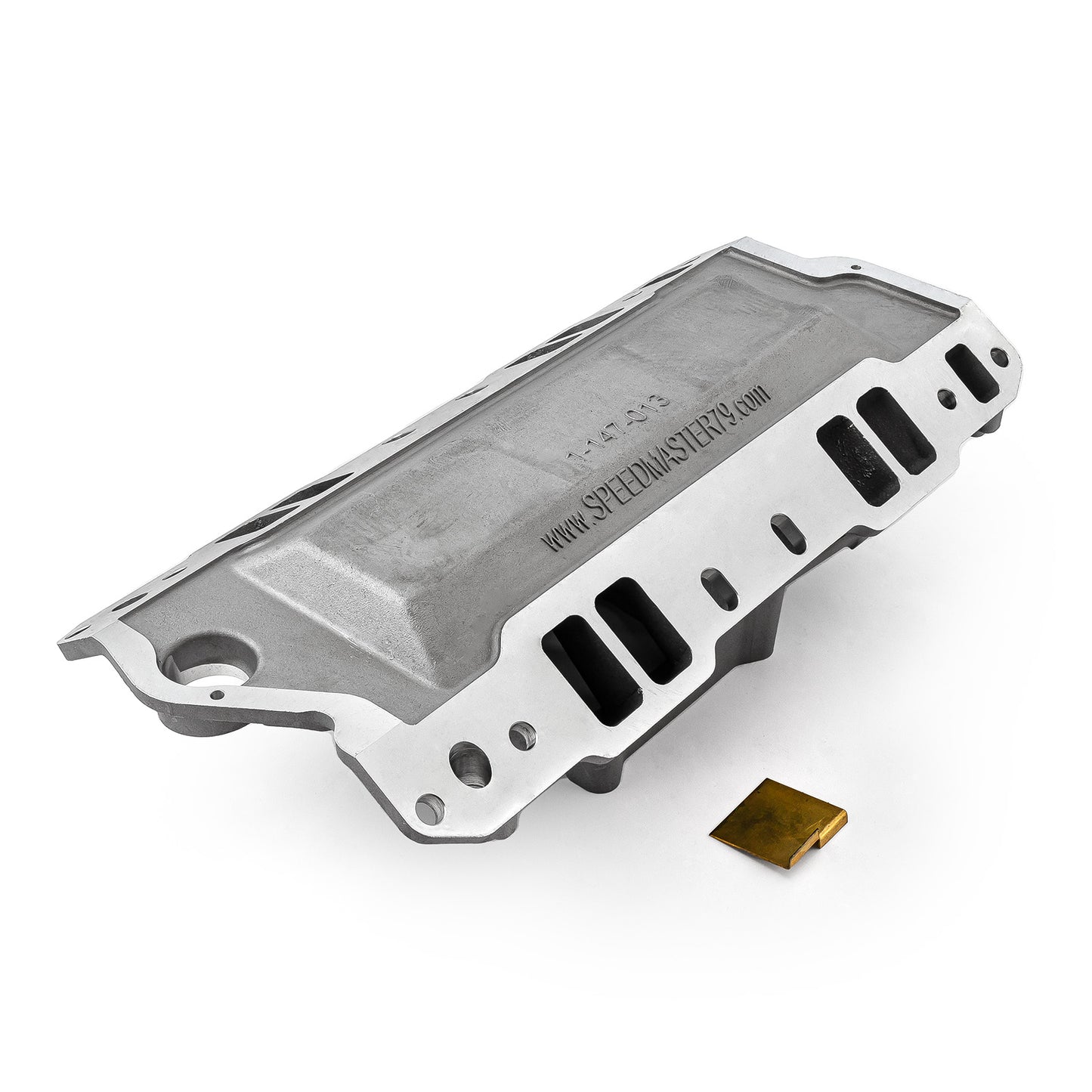 Colector de admisión de aluminio HiRise para Chevy SBC 350 (1957-95) [satinado]