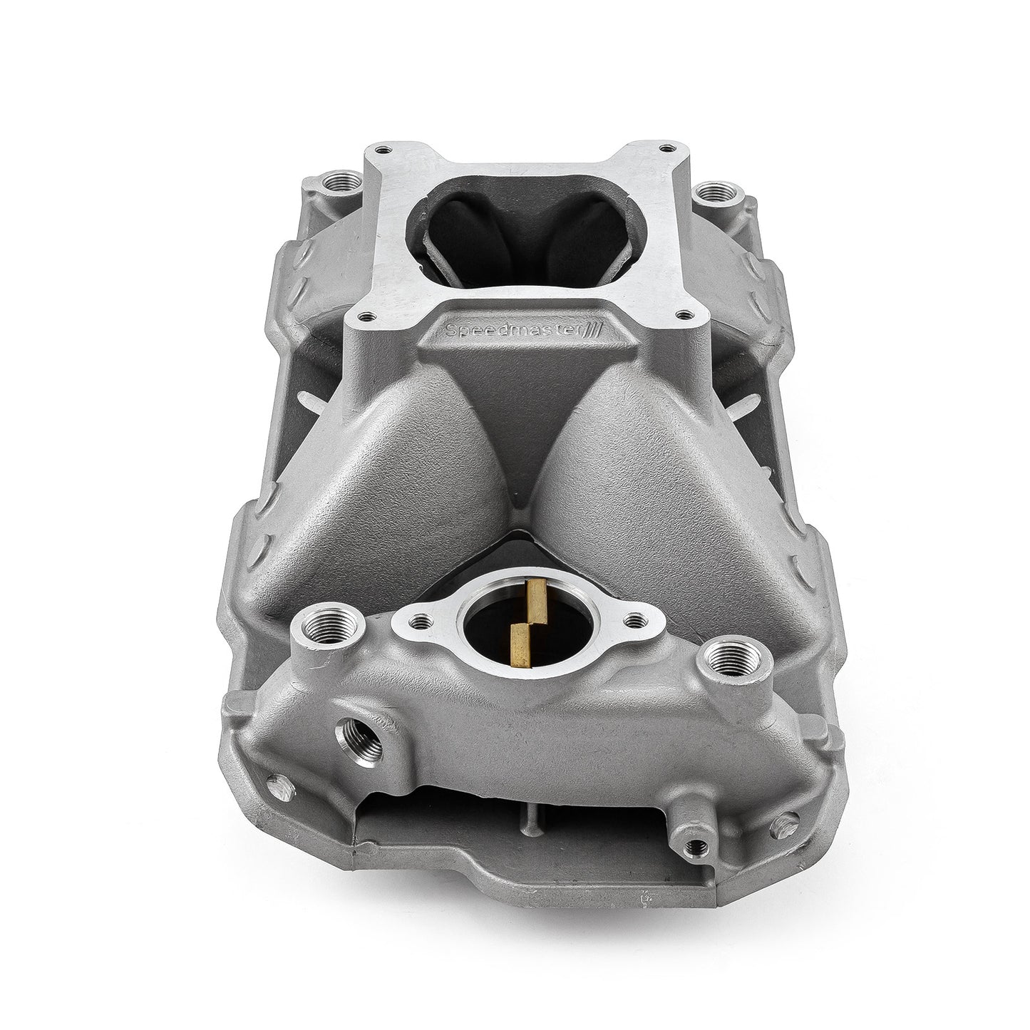 Colector de admisión de aluminio HiRise para Chevy SBC 350 (1957-95) [satinado]