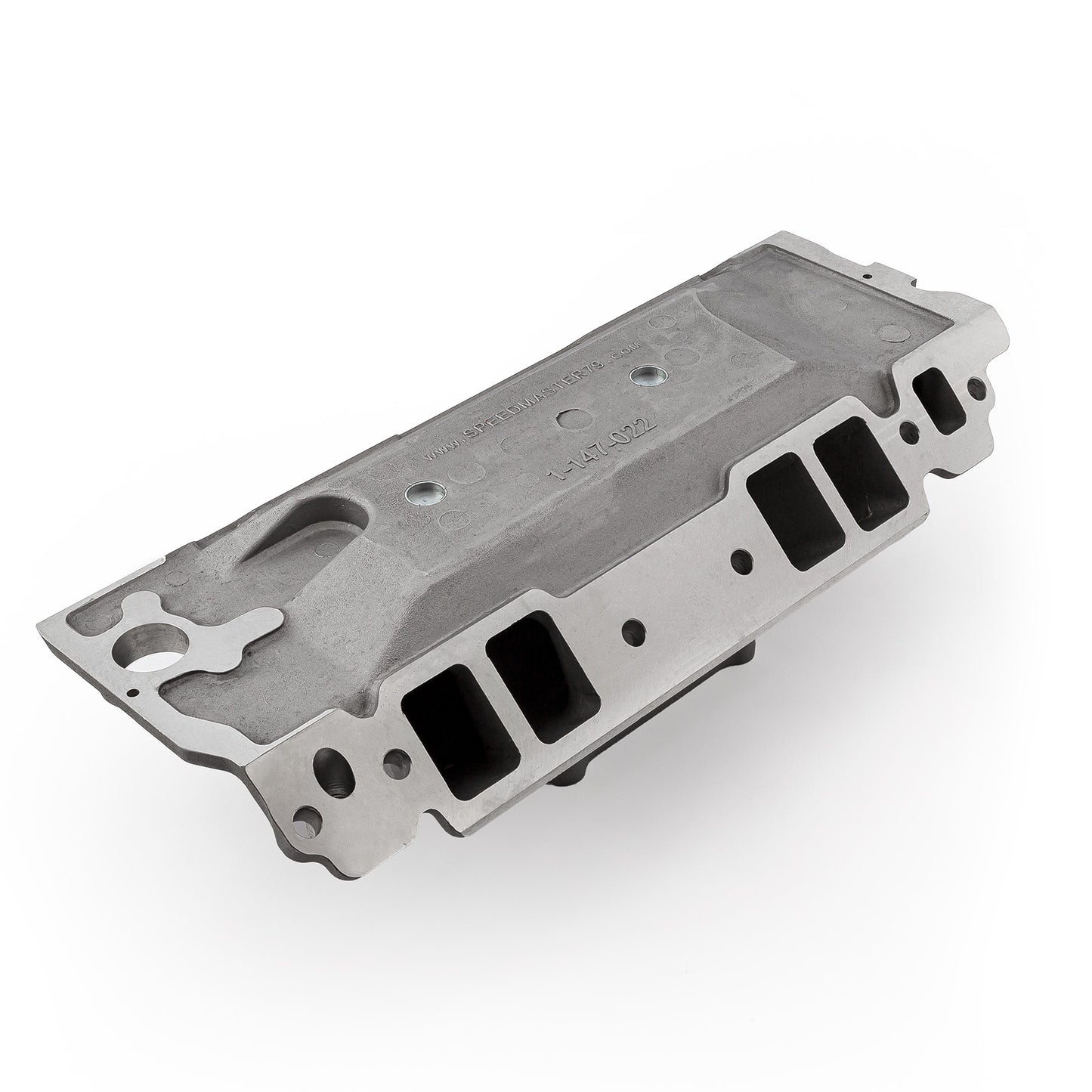 Colector de admisión de aluminio Chevy BBC 454 Rect Port HiRise [Satinado]