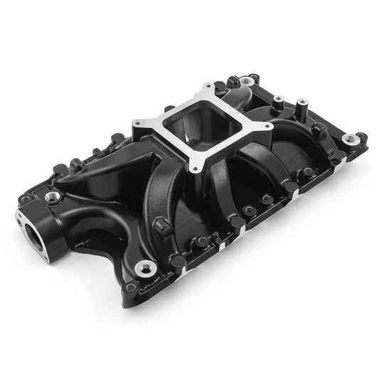 Colector de admisión de aluminio Ford 351W Windsor HiRise [Negro]