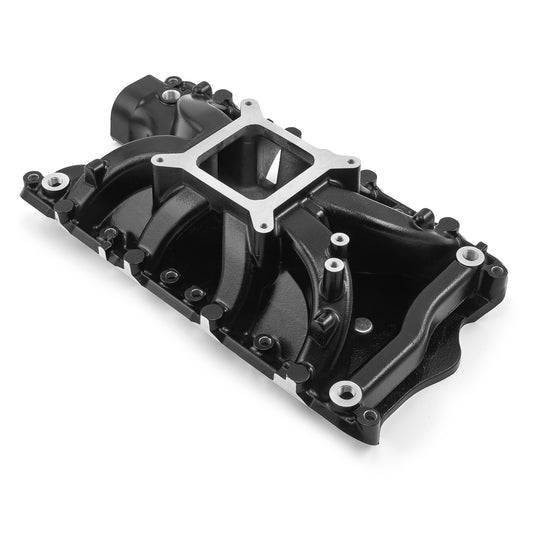 Colector de admisión de aluminio Ford 351W Windsor HiRise [Negro]