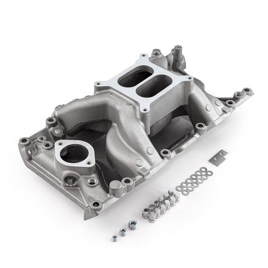 Mopar Chrysler Dodge SB 318 340 360 MidRise Air Aluminum Intake Manifold [Satin]