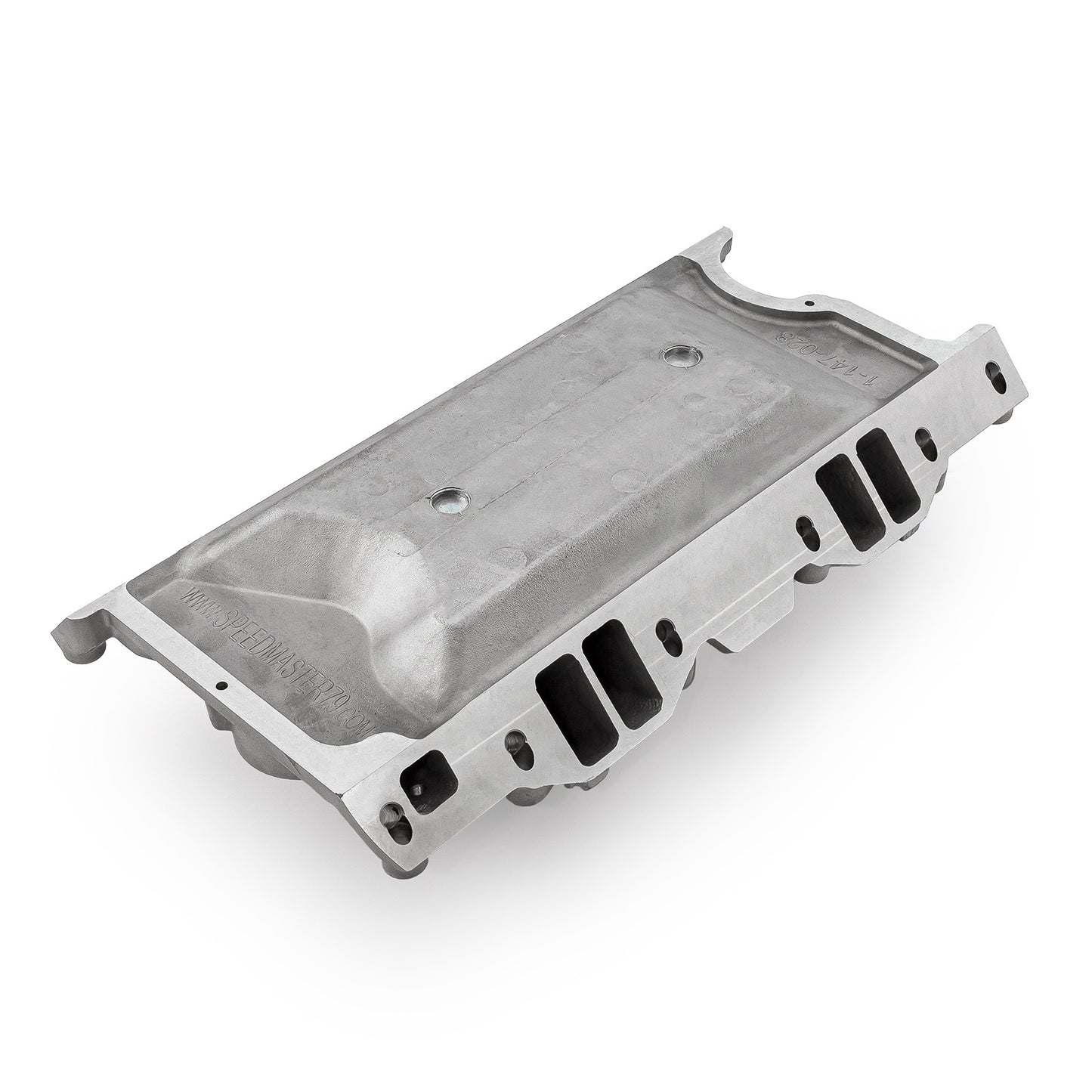 Colector de admisión de aire de aluminio Mopar Chrysler Dodge SB 318 340 360 MidRise [satinado]