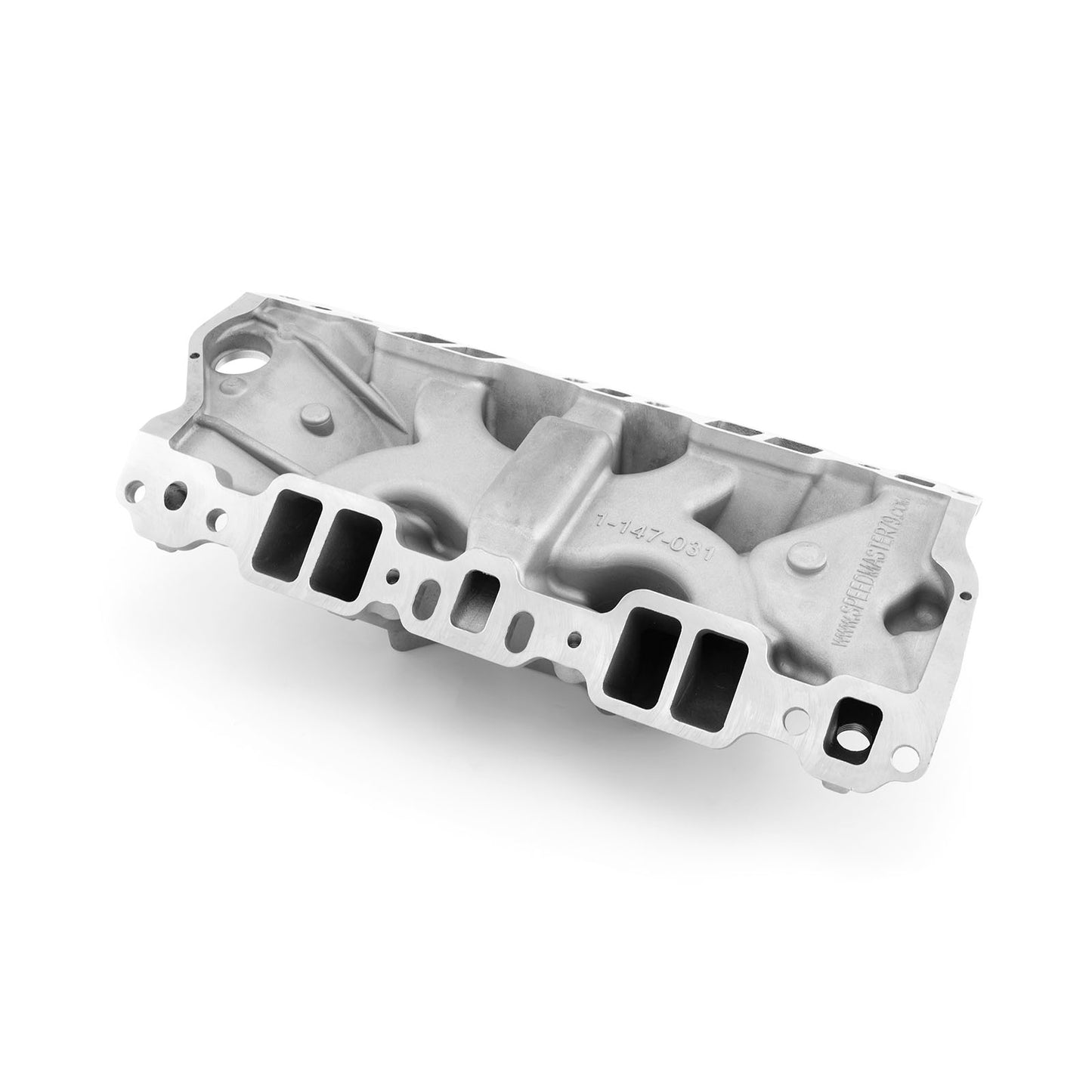 Chevy SBC 350 MidRise Aluminum Intake Manifold [Satin]