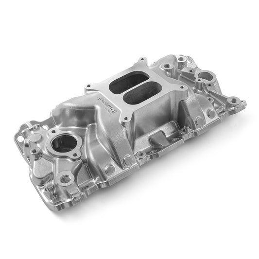 Colector de admisión de aluminio pulido para Chevy SBC 350 MidRise