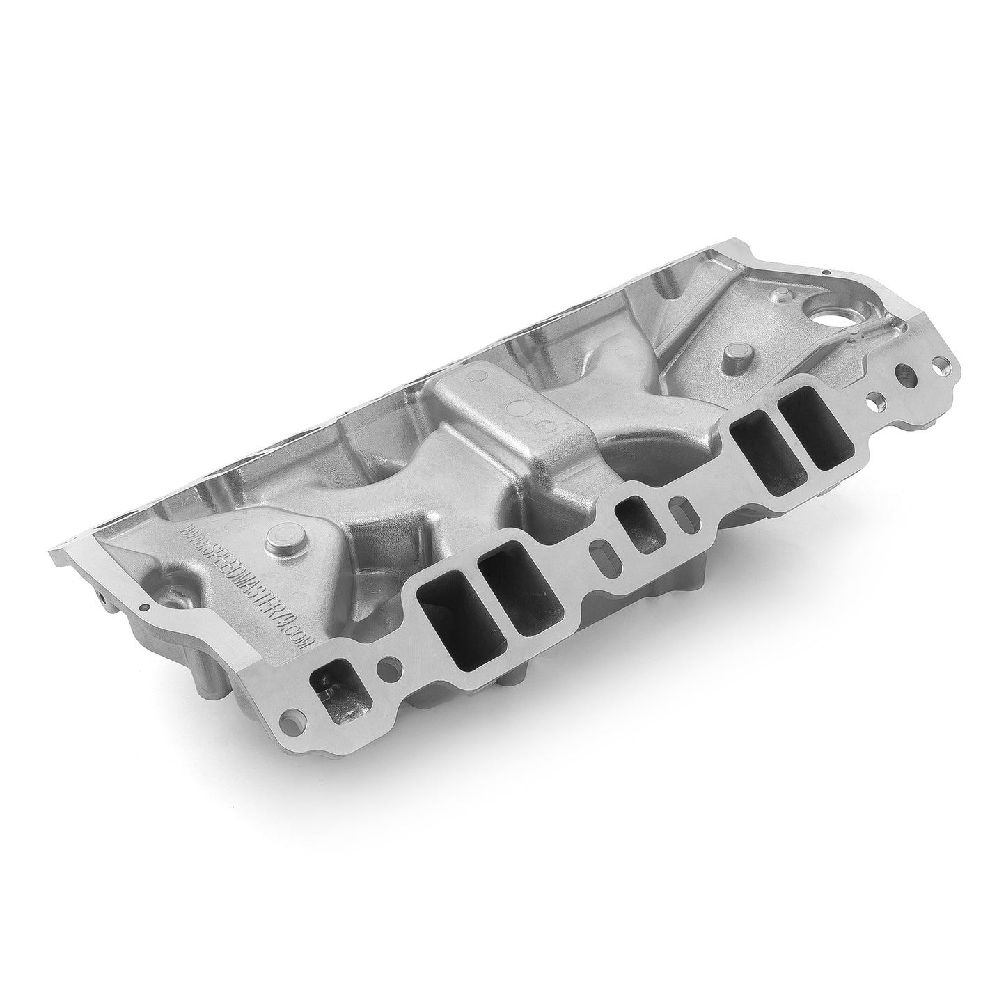 Chevy SBC 350 MidRise Aluminum Intake Manifold [Polished]