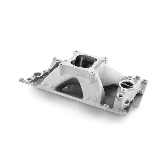 Colector de admisión de aluminio Vortec HiRise para Chevy SBC 350 [satinado]