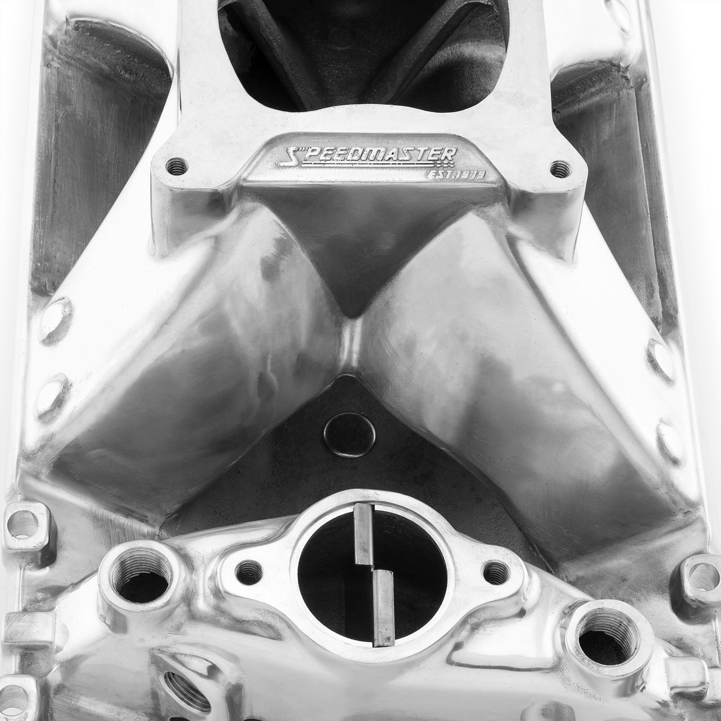 Chevy SBC 350 Vortec HiRise Aluminum Intake Manifold [Polished]