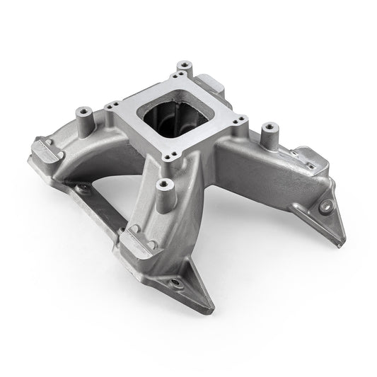 Colector de admisión de aluminio HiRise para Chrysler Mopar BB 413 426 440 [satinado]