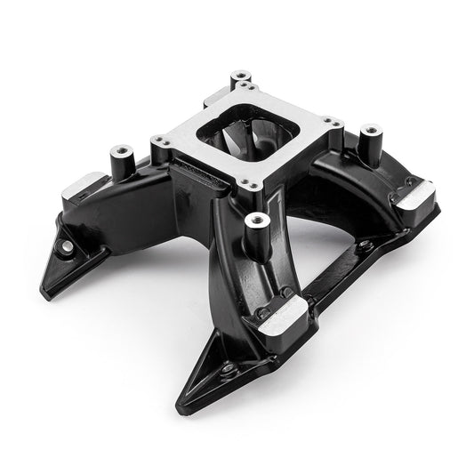 Colector de admisión de aluminio HiRise para Chrysler Mopar BB 413 426 440 [Negro]