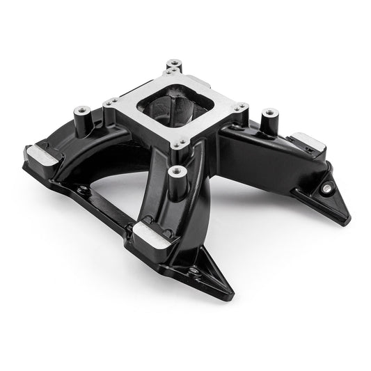 Colector de admisión de aluminio HiRise para Chrysler Mopar BB 413 426 440 [Negro]