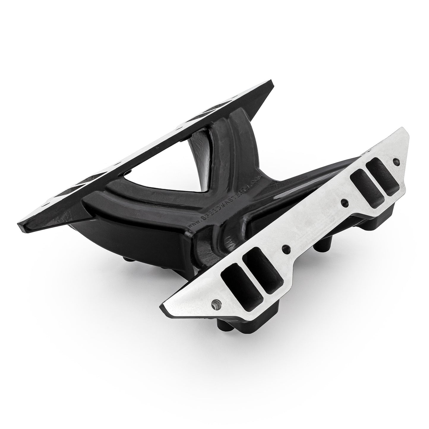 Colector de admisión de aluminio HiRise para Chrysler Mopar BB 413 426 440 [Negro]