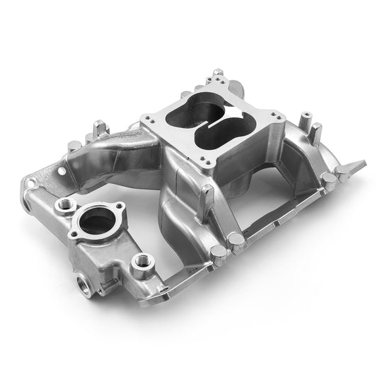 Pontiac 326 350 389 400 428 455 MID-AIR™ MidRise Aluminum Intake Manifold [Polished]