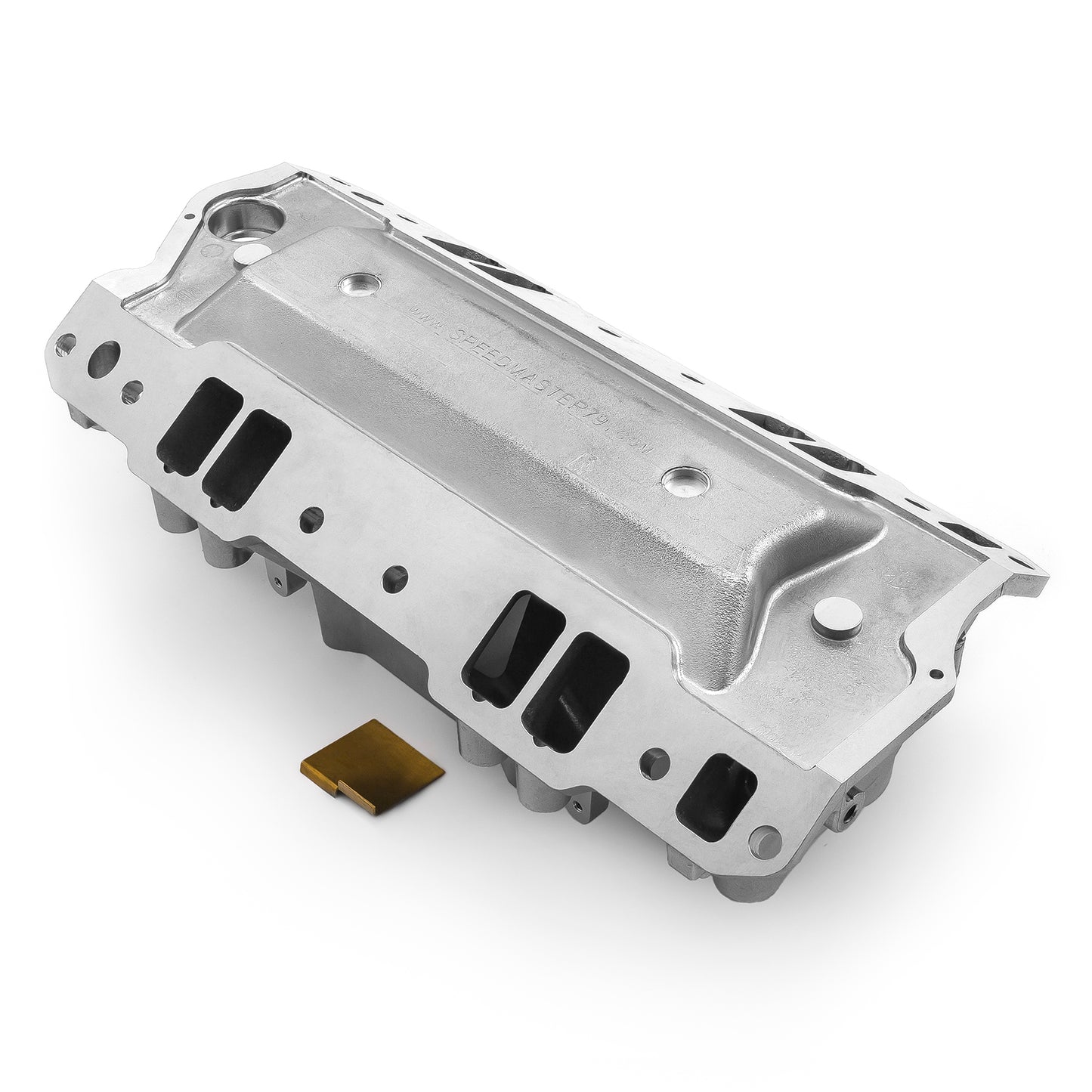 Colector de admisión de aluminio HiRise con puertos de inyección para Chevy SBC 350 EFI (1957-95) [Pulido]